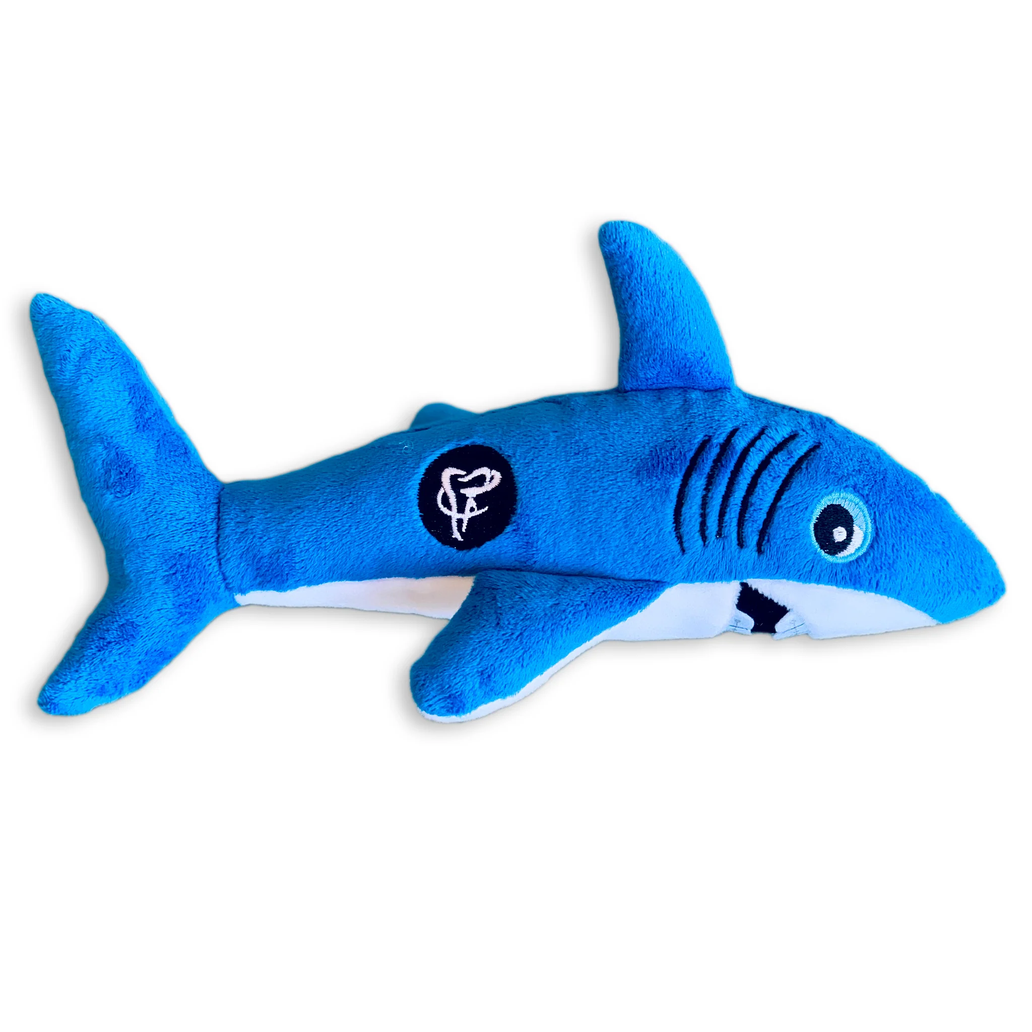 Collins Orthodontics braced-up mascot shark plush toy