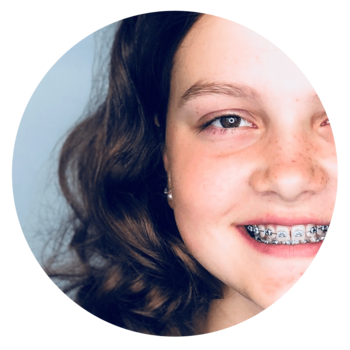 Girl with braces